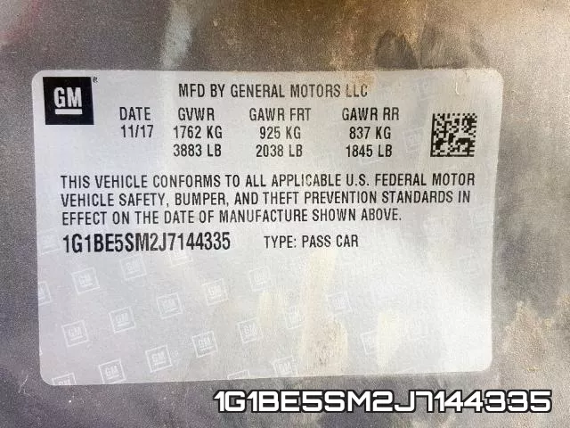 1G1BE5SM2J7144335 фото 2