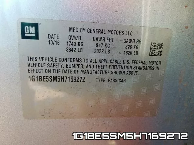 1G1BE5SM5H7169272 фото 2