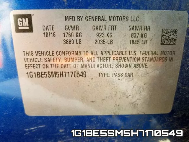 1G1BE5SM5H7170549 фото 2