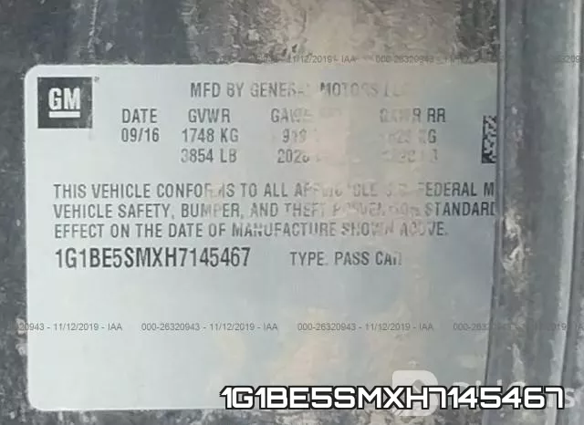 1G1BE5SMXH7145467 фото 10