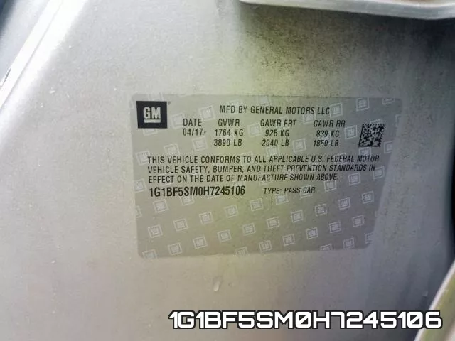 1G1BF5SM0H7245106 фото 2