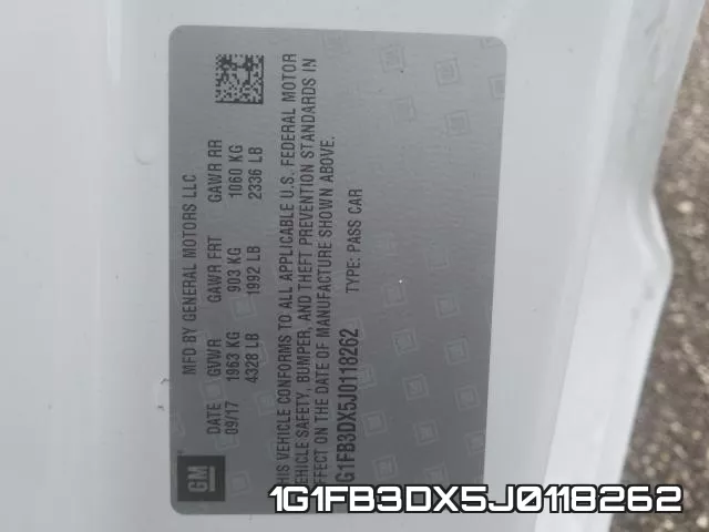 1G1FB3DX5J0118262 фото 2
