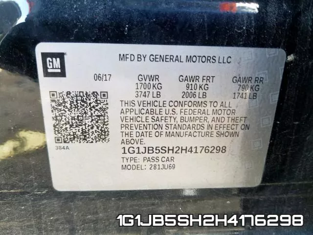 1G1JB5SH2H4176298 фото 2