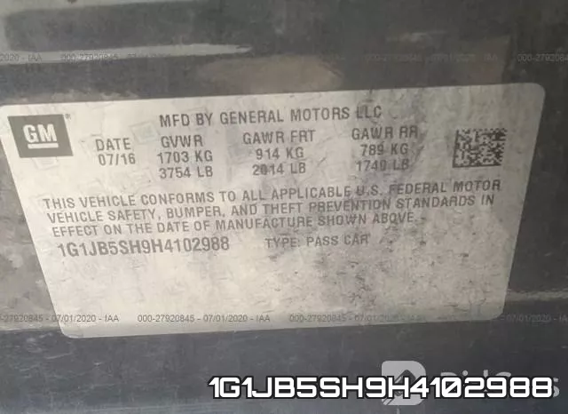 1G1JB5SH9H4102988 фото 10
