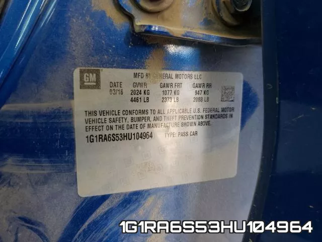 1G1RA6S53HU104964 фото 2