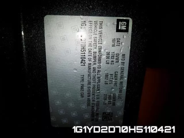 1G1YD2D70H5110421 фото 2