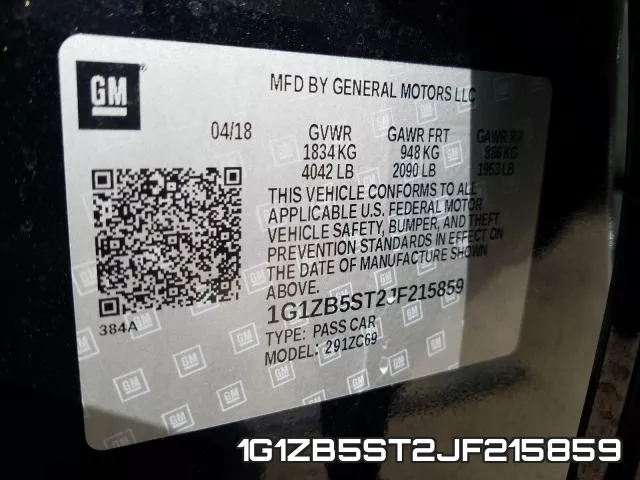 1G1ZB5ST2JF215859 фото 2