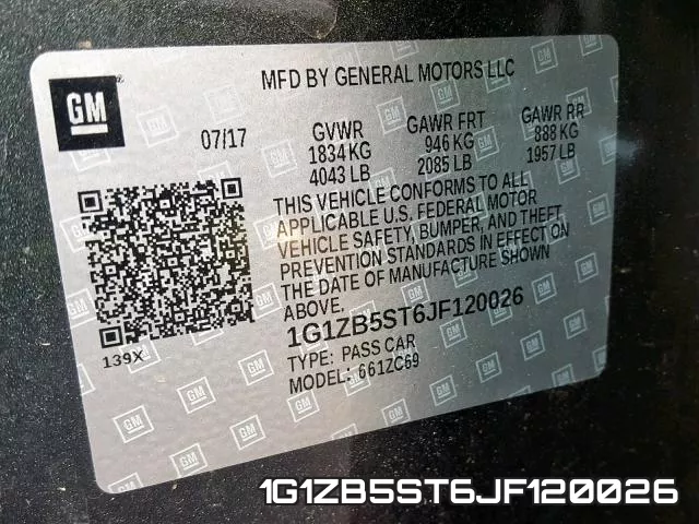 1G1ZB5ST6JF120026 фото 2