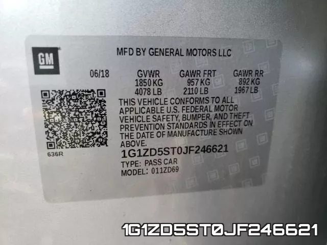 1G1ZD5ST0JF246621 фото 2