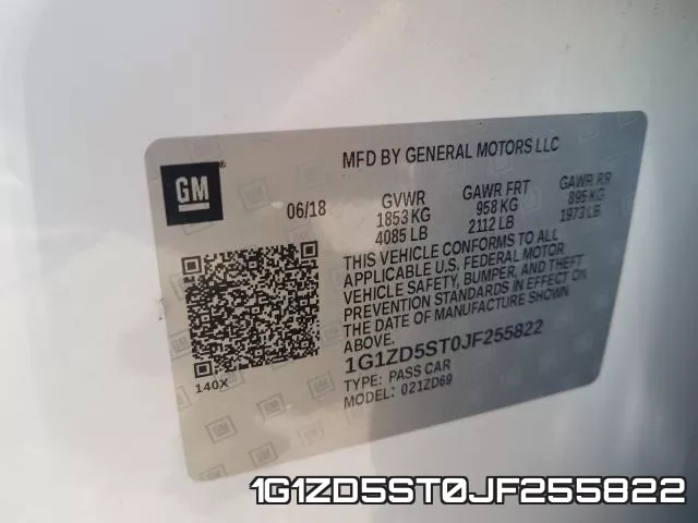 1G1ZD5ST0JF255822 фото 2
