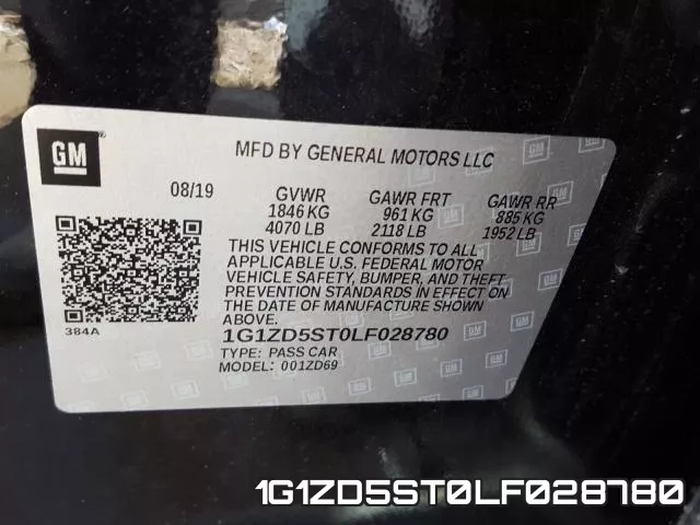 1G1ZD5ST0LF028780 фото 2