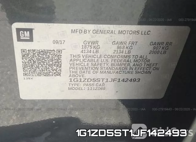 1G1ZD5ST1JF142493 фото 10
