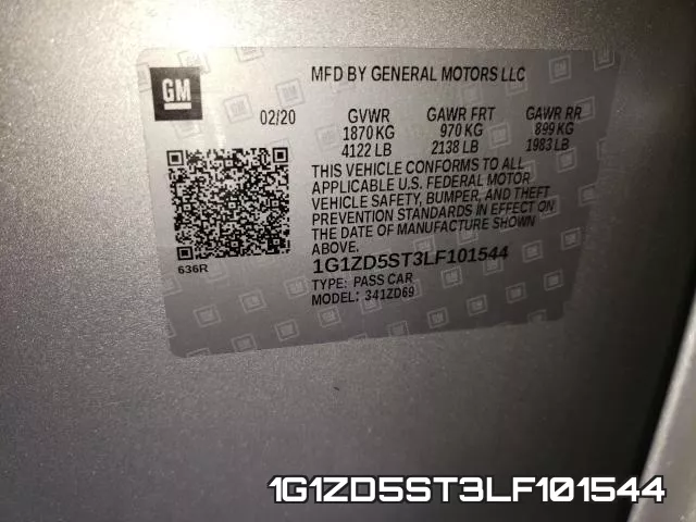 1G1ZD5ST3LF101544 фото 2