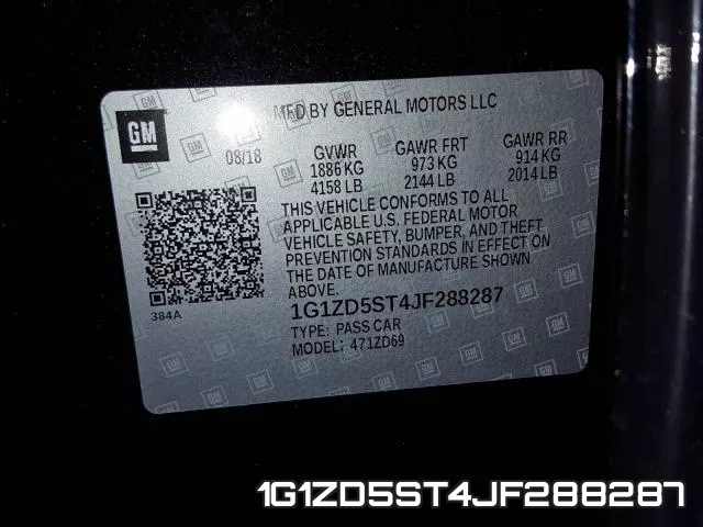 1G1ZD5ST4JF288287 фото 2