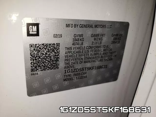 1G1ZD5ST5KF168631 фото 2