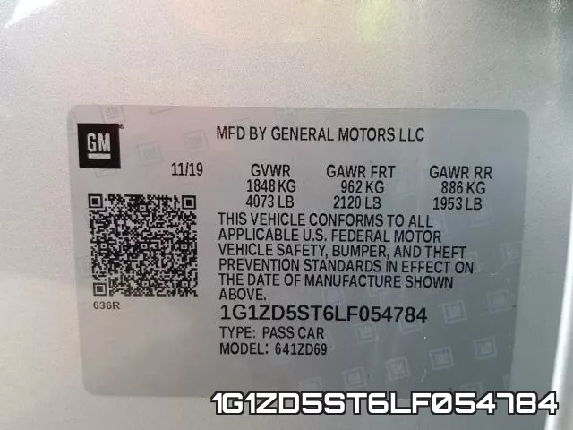 1G1ZD5ST6LF054784 фото 2