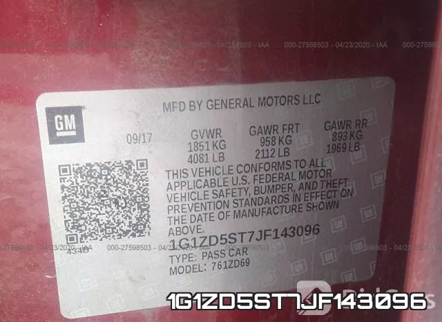1G1ZD5ST7JF143096 фото 10