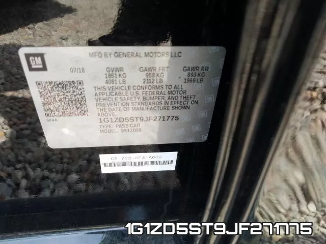 1G1ZD5ST9JF271775 фото 2
