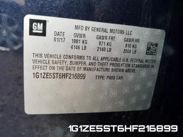 1G1ZE5ST6HF216899 фото 2