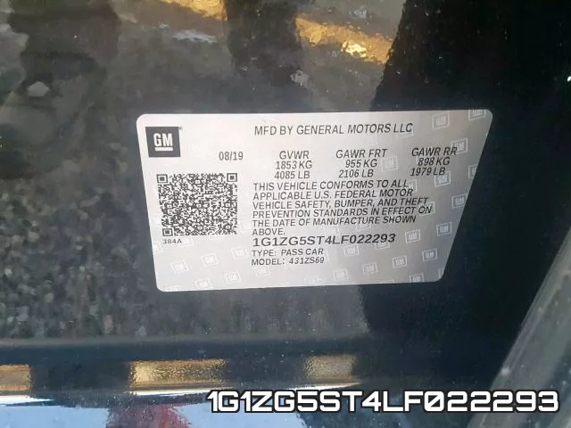 1G1ZG5ST4LF022293 фото 2