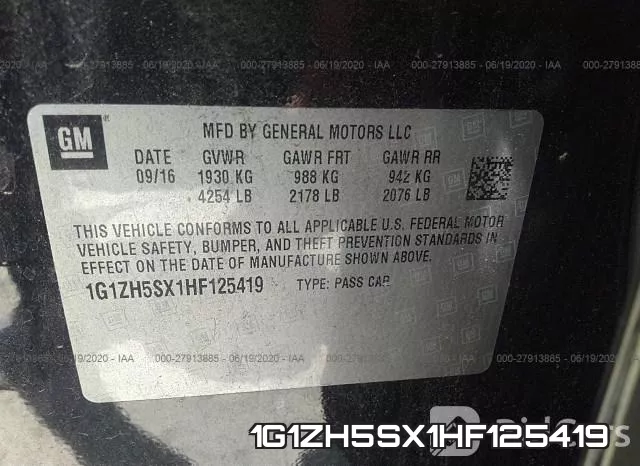 1G1ZH5SX1HF125419 фото 10
