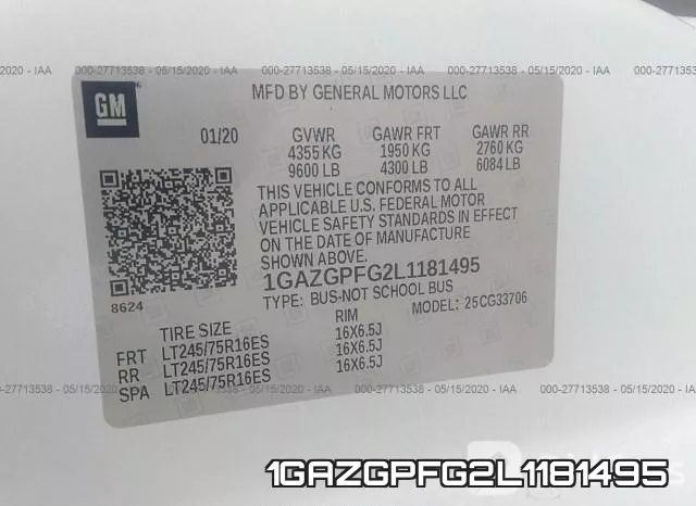 1GAZGPFG2L1181495 фото 10