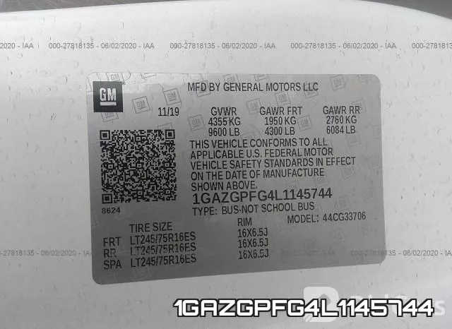 1GAZGPFG4L1145744 фото 10