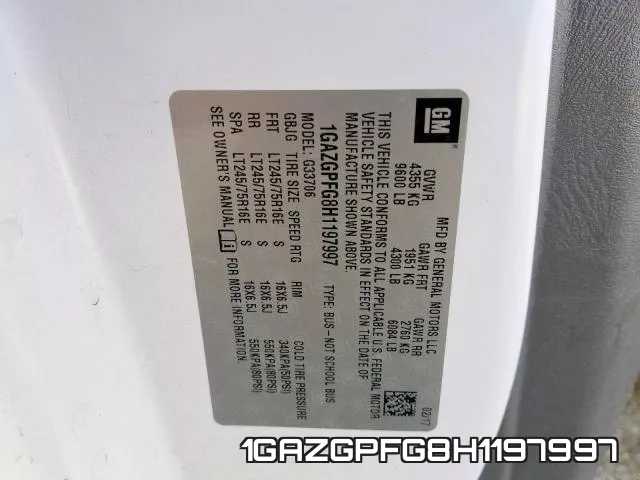 1GAZGPFG8H1197997 фото 2