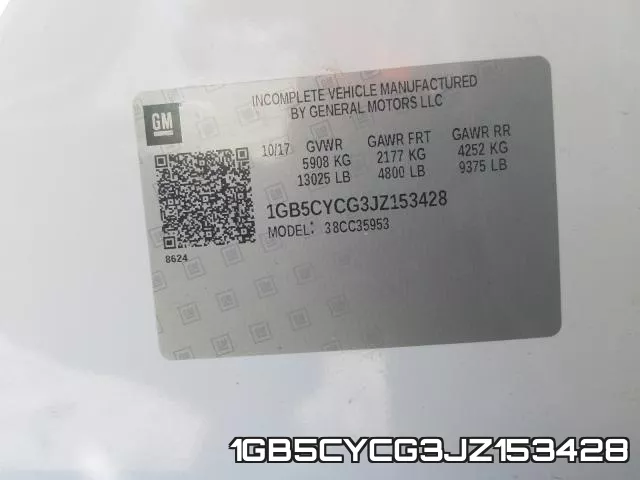 1GB5CYCG3JZ153428 фото 2