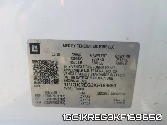 1GC1KREG3KF169650 фото 2