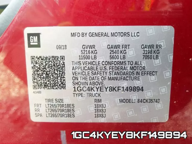 1GC4KYEY8KF149894 фото 2