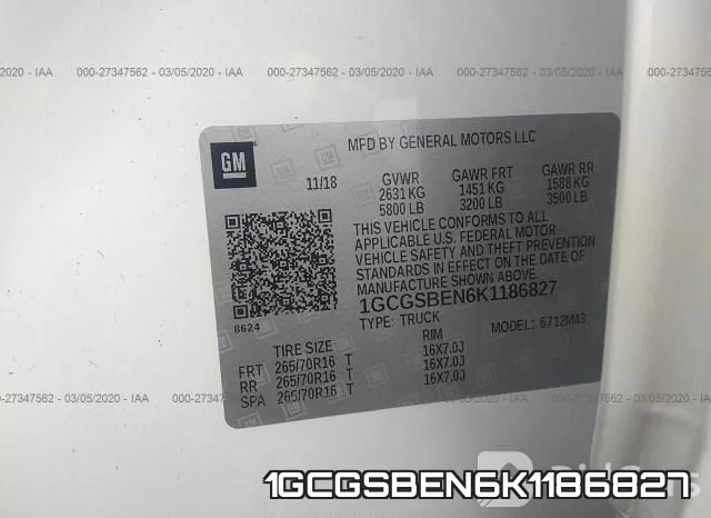 1GCGSBEN6K1186827 фото 10