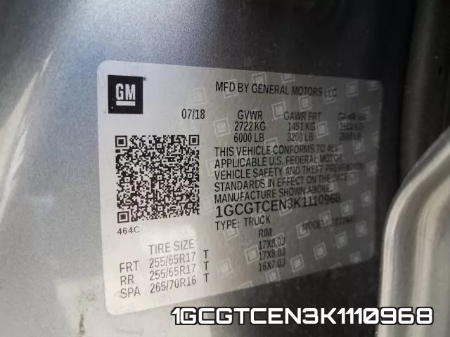 1GCGTCEN3K1110968 фото 2