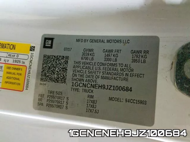 1GCNCNEH9JZ100684 фото 2