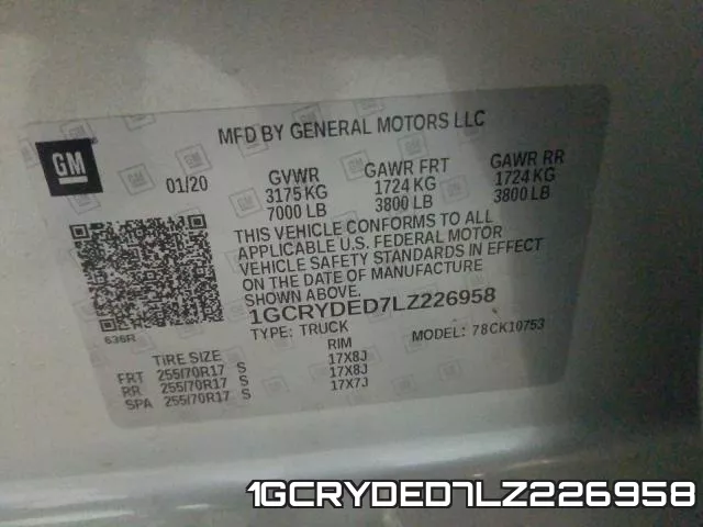 1GCRYDED7LZ226958 фото 2