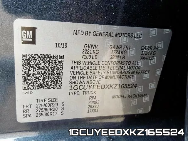 1GCUYEEDXKZ165524 фото 2