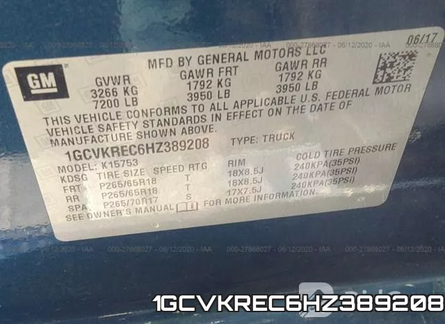 1GCVKREC6HZ389208 фото 10