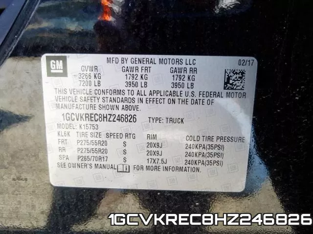 1GCVKREC8HZ246826 фото 2