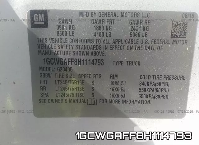 1GCWGAFF8H1114793 фото 10