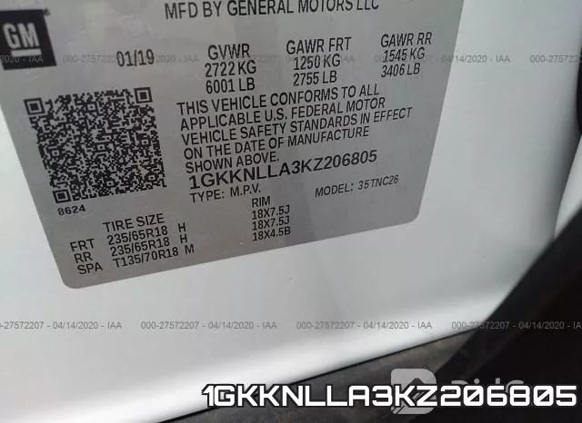 1GKKNLLA3KZ206805 фото 10
