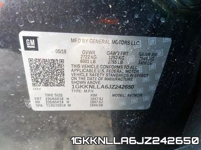 1GKKNLLA6JZ242650 фото 2