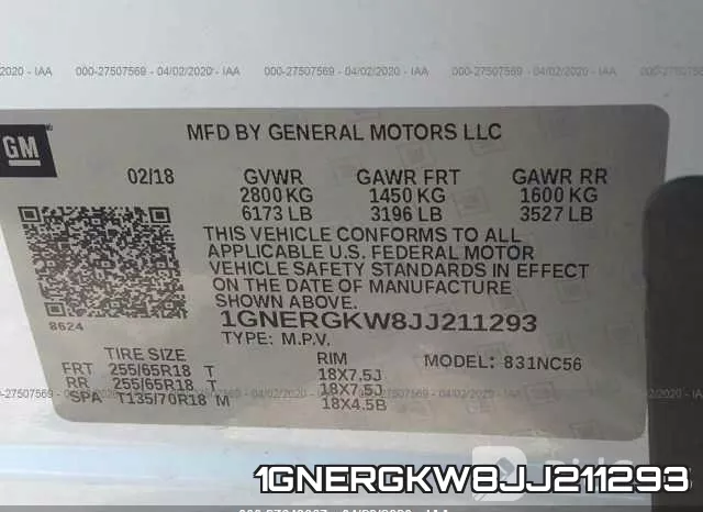 1GNERGKW8JJ211293 фото 10
