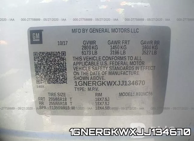 1GNERGKWXJJ134670 фото 10