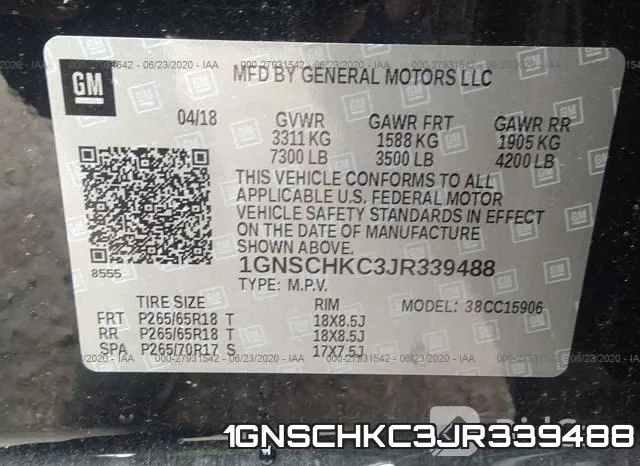 1GNSCHKC3JR339488 фото 10