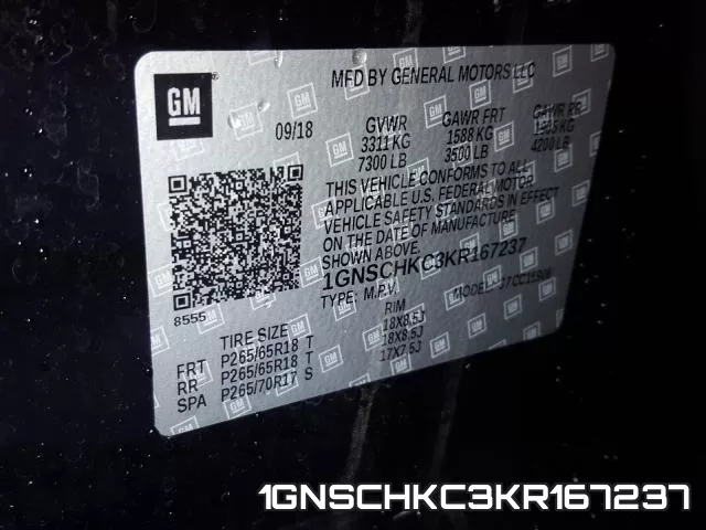 1GNSCHKC3KR167237 фото 2