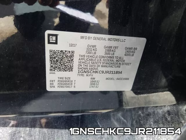 1GNSCHKC9JR211854 фото 2