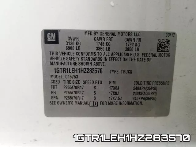 1GTR1LEH1HZ283570 фото 2