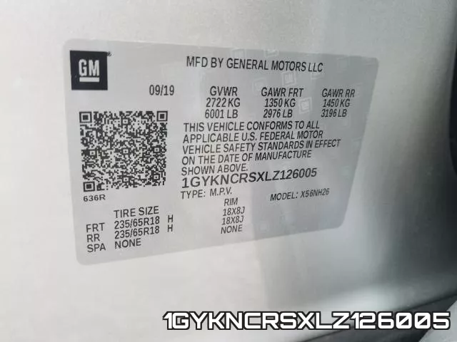 1GYKNCRSXLZ126005 фото 2
