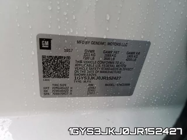 1GYS3JKJ0JR152427 фото 2