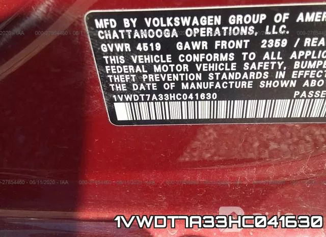 1VWDT7A33HC041630 фото 10